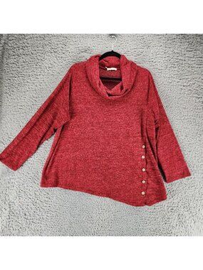 All In Love Sweater Womens 2XL Red Long Sleeve Pullover